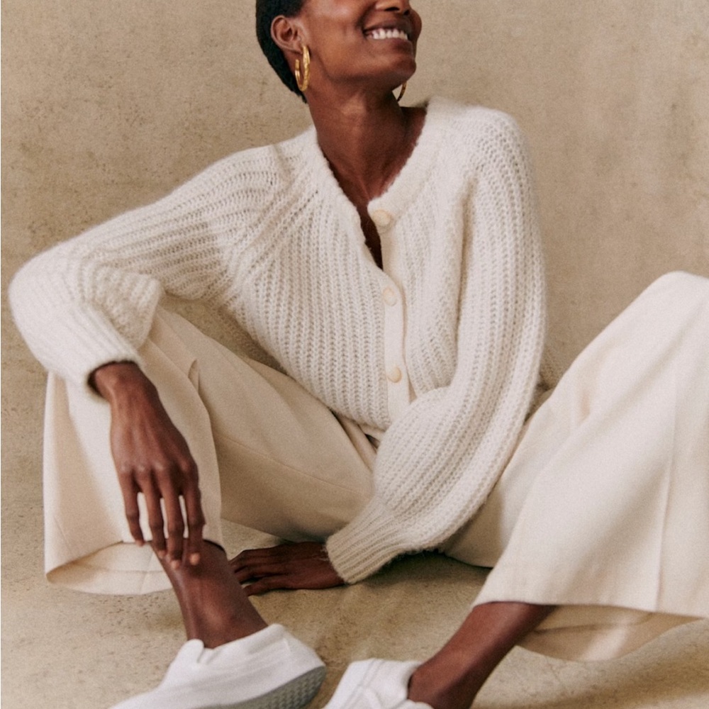 Sezane Emile Cardigan Ecru